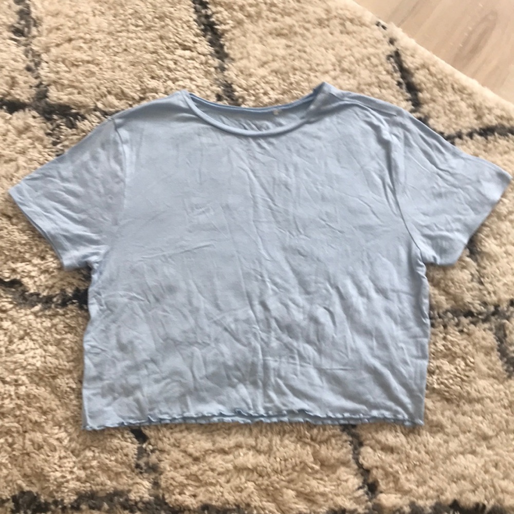Pacsun Basic Baby Blue Crop top